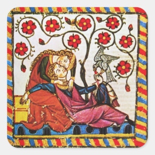 TAGESPARKMENT DER ETERNAL LIEBE VALENTINE QUADRATISCHER AUFKLEBER