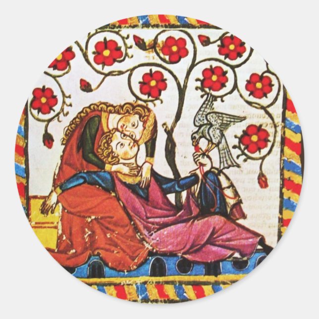 TAGESPARKMENT DER ETERNAL LIEBE VALENTINE RUNDER AUFKLEBER (Vorderseite)