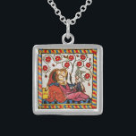 TAGESPARKMENT DER ETERNAL LIEBE VALENTINE STERLING SILBERKETTE<br><div class="desc">Eine farbenfrohe, ausdrucksvolle antike Kunst: mittelalterliche, heraldische deutsche Miniatur von 1200 romantischen Liebhabern in einem Blumengarten mit einem weißen Vogel, vermischt mit alten braunen Pergamenteffekten. Leicht zu gestalten als Hochzeitszeremonie, Brautankündigung, Platzkarten , rett-the-date , Dankeschön-Karte , Brautparty, romantische Duschen, romantische Verlobung, romantische Duschen, Jubild, Jubild, Jubiläen, Jubiläen Sie können sich...</div>