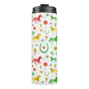 TagesParty-buntes Muster Pferdelaufensderby Thermosbecher