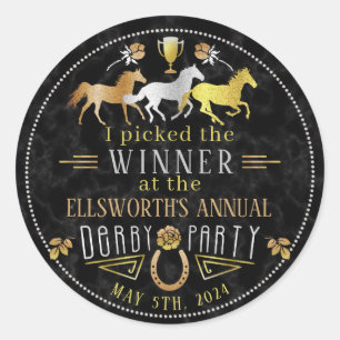 TagesParty-Kunst-Deko-Sieger-Preis Runder Aufkleber