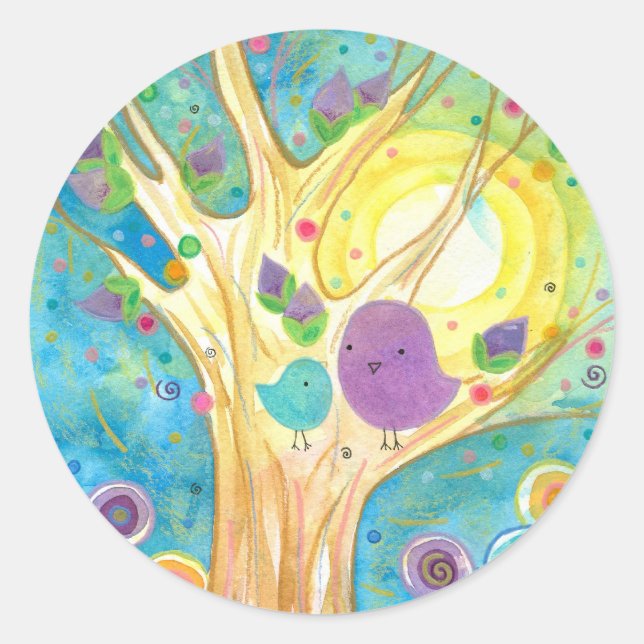 Tagespause Runder Aufkleber (Vorderseite)