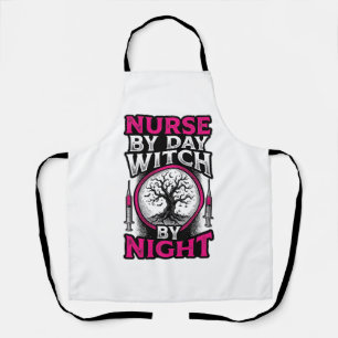 Tagespflegekraft, Hexe bei Nacht Halloween-Shirt-D Schürze