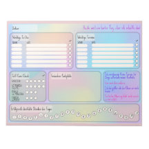 Tagesplan für Fokus und Selbstfürsorge (deutsch)