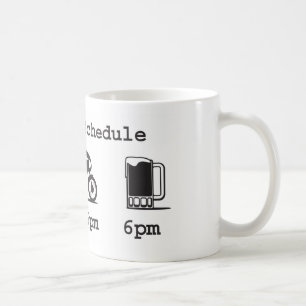 Tagesplan-Tasse - Kaffee, 2 Räder & Bier Tasse
