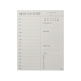 Tagesplaner, 11" x 8,5" Notepad - 40 Seiten Notizblock