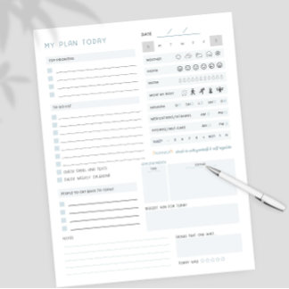 Tagesplaner ADHD Neurodivergent Notizblock