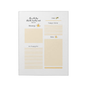 Tagesplaner Gebet Verse Golden Bees Notizblock