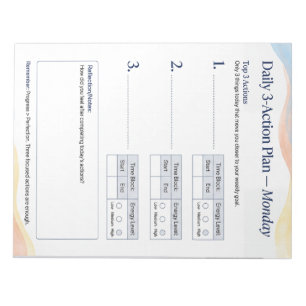 Tagesplaner – Intelligente To-Do-Liste Montag Notizblock