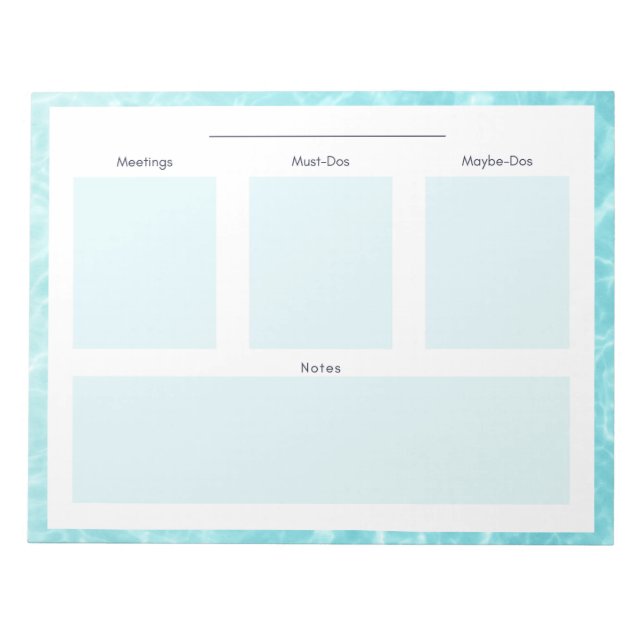 Tagesplaner Notepad - Summer-Themed Notizblock (Vorderseite)