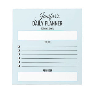 Tagesplaner To-Do-Script Blush Blau Notizblock