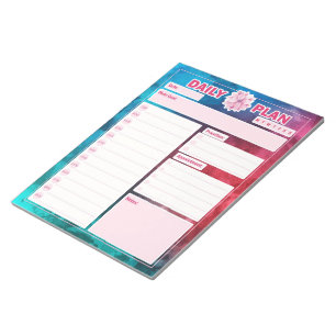Tagesplanerseiten, täglicher Tracker To-Do-Liste  Notizblock