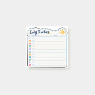 Tagesprioritäten-Planer Post-it Klebezettel