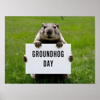 Tagesthema "Groundhog": Niedliche Groundhog Poster