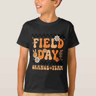 Tagesveranstaltung orange Team groovy lächelndes G T-Shirt