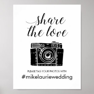 Taggen Sie Ihre Fotos mit dem Hochzeitshashtag Poster