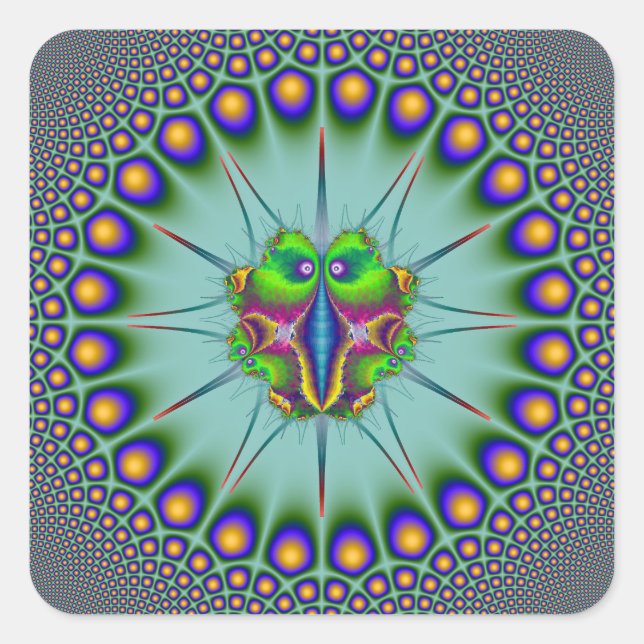 Taggert Bug in 24-Punkte-Rundrahmen Quadratischer Aufkleber (Vorderseite)