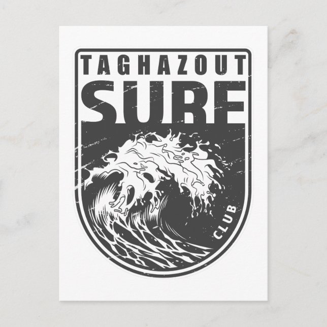 Taghazout Surf Club Marokko Emblem Postkarte (Vorderseite)