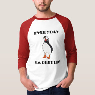 Täglich bin ich Pufflin Papageientaucher-Vogel T-Shirt