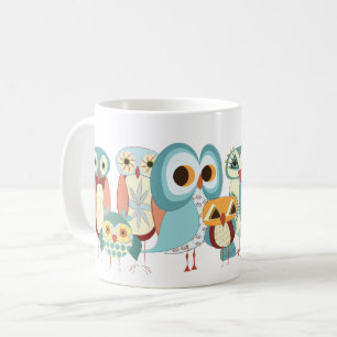 Täglich-eine-Eule-Retro-Eulen-Tasse Tasse