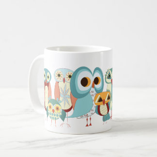 Täglich-eine-Eule-Retro-Eulen-Tasse Tasse
