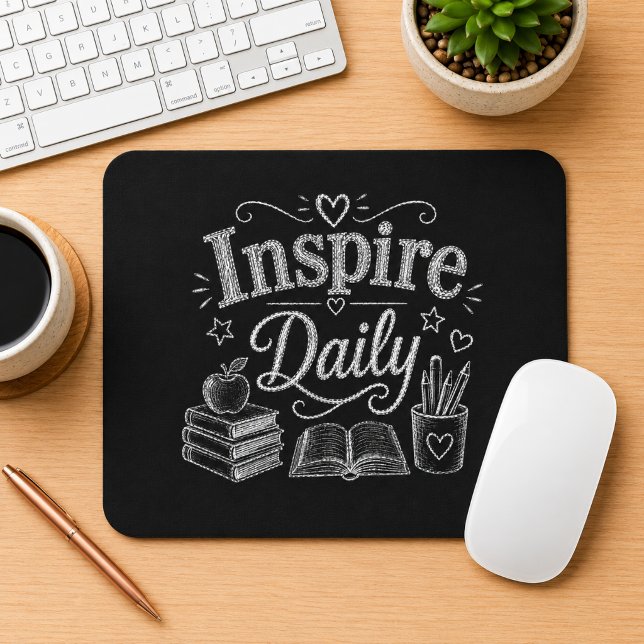 Täglich inspirieren Lehrer  Mousepad (Von Creator hochgeladen)