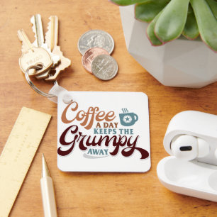 Täglich Kaffee für Kaffeeliebhaber-Geschenk Schlüsselanhänger