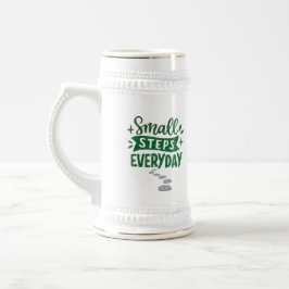 Täglich kleine Schritte Inspirierende Tasse
