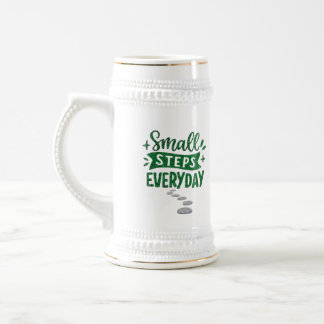 Täglich kleine Schritte Inspirierende Tasse