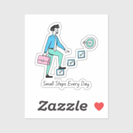 Täglich kleine Schritte - Progress-Aufkleber Aufkleber