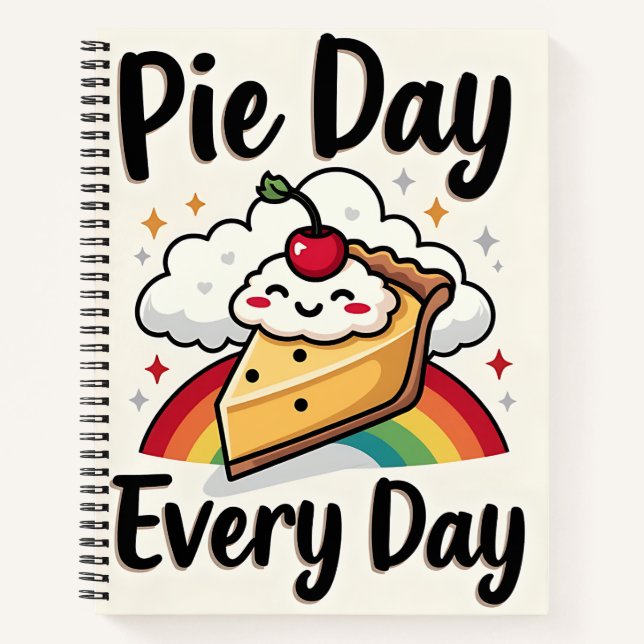 Täglich köstlich süß und spielerisch. notizbuch (Vorderseite)