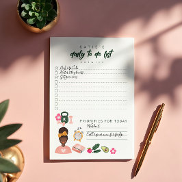 Täglich Liste Neujahr - Ihre Entschließung Post-it Klebezettel