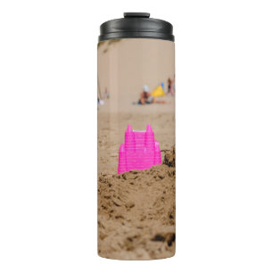 Täglich rosa Schlossspielzeug an Land Thermosbecher