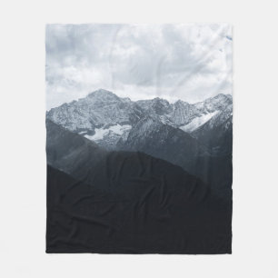 TÄGLICH SCHWARZE UND WEISSE BERGE FLEECEDECKE