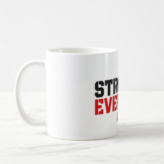 Täglich stärker Fitness-Motivationsspruch Kaffeetasse