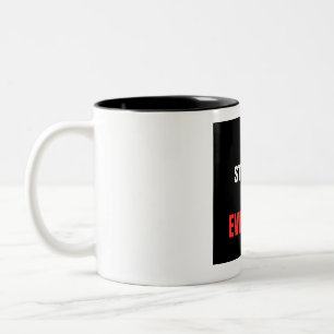 Täglich stärker Kraftsportstudio Motivation Zweifarbige Tasse