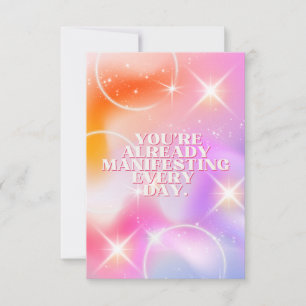 Tägliche Affirmation, Gesetz der Anziehung, Motivi Dankeskarte
