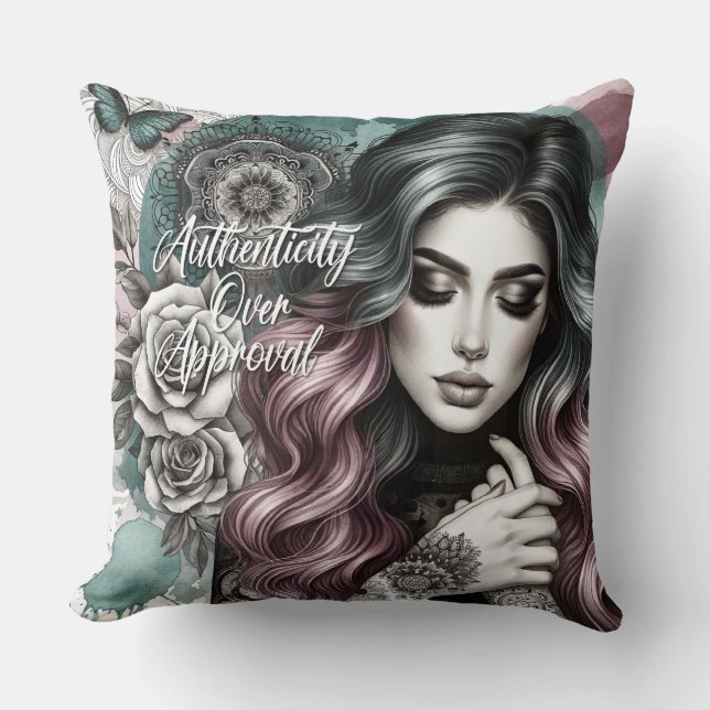 Tägliche Affirmation von Frauen Kissen (Vorderseite)