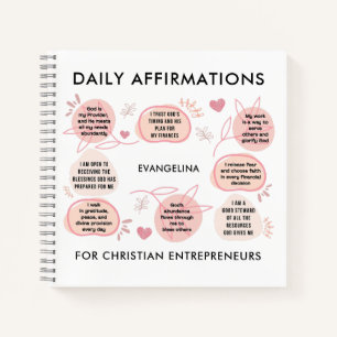 Tägliche Affirmationen Gebet für christliche Unter Notizbuch