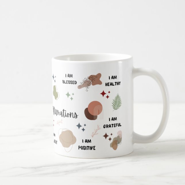 "Tägliche Affirmations-Tasse - Motivierend Kaffee- Kaffeetasse (Rechts)