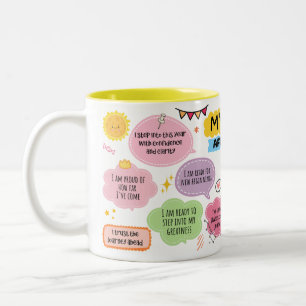 Tägliche Affirmations-Tasse Zweifarbige Tasse