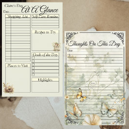 Tägliche Binder-Seite für Kernvögel und Schmetterl