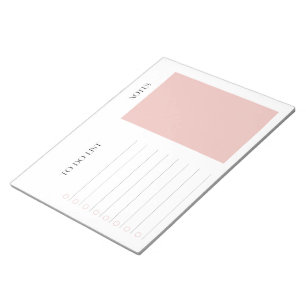 Tägliche Checkliste zum Abreißen Rosa Notizblock