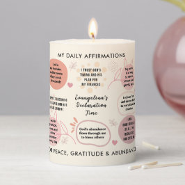 Tägliche christliche Affirmationen Stumpenkerze