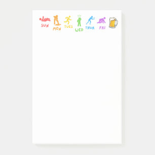 Tägliche Crawling-Memos Post-it Klebezettel