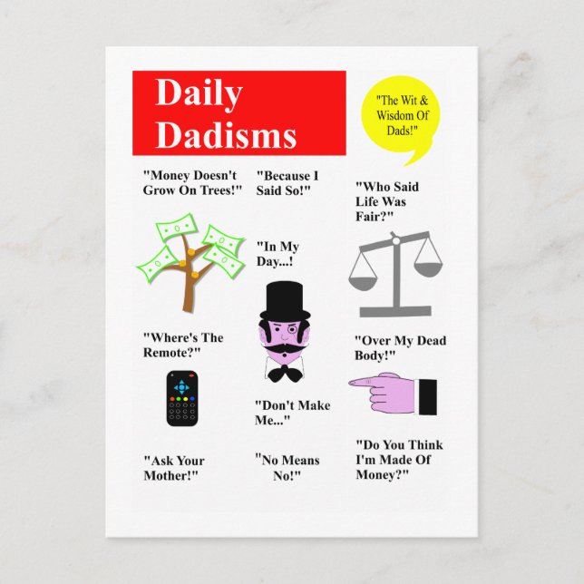 Tägliche Dadisms Postkarte (Vorderseite)