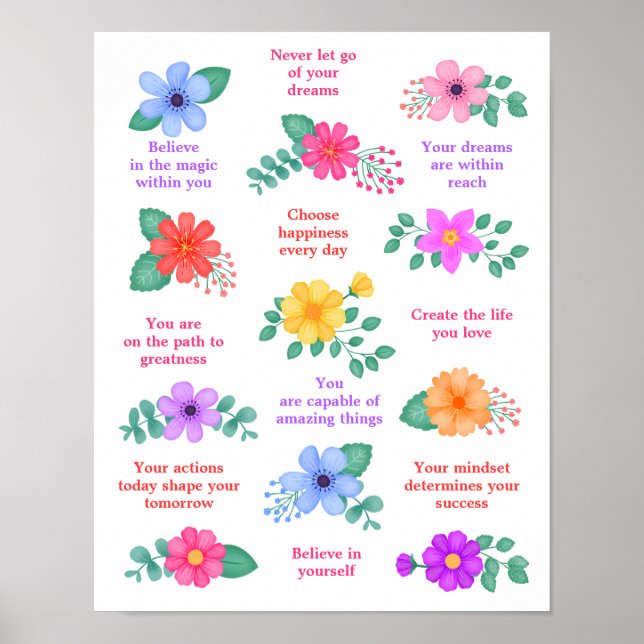 Tägliche Erinnerungen Positive Motivierend Quotes Poster (Vorne)