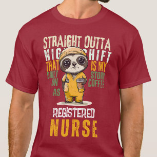 Tägliche Geschichte Nachtschicht Herzkrankenschwes T-Shirt