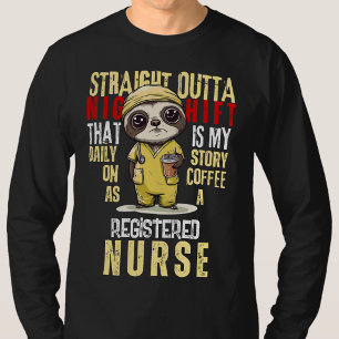 Tägliche Geschichte Nachtschicht Lizenzierte Krank T-Shirt