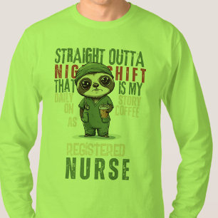 Tägliche Geschichte Nachtschicht Reise-Krankenschw T-Shirt